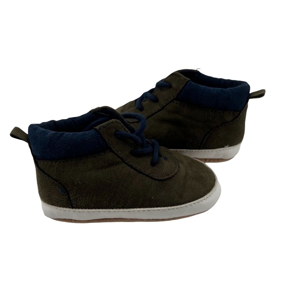 Old Navy Baby Green Blue Crib Slip On Sneakers Size 6-12 Months